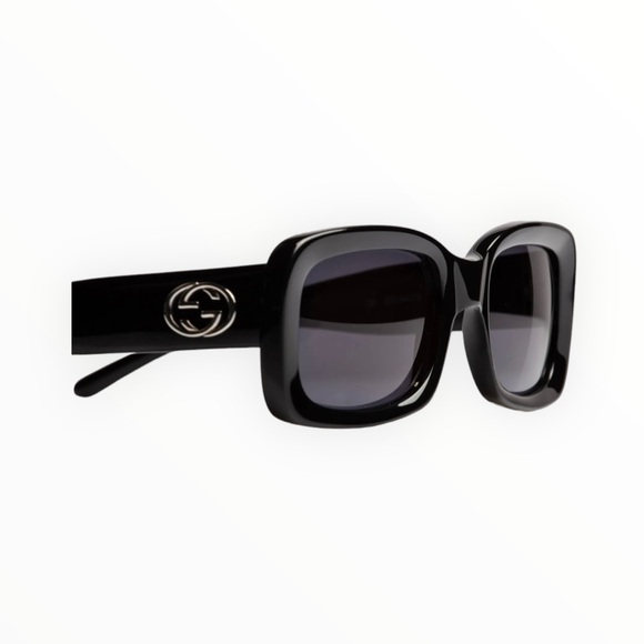 RARE ?AUTH GUCCI MOD VINTAGE 2407 S SUNGLASSES black rectangle Square Guccisima main image 10